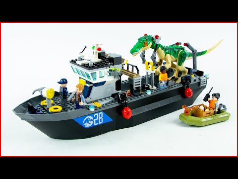 Vidéo LEGO Jurassic World 76942 : L’évasion en bateau du Baryonyx