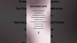 babymonster &quot; supa dupa love&quot; lyrics | supa dupa love rap | #asa  #ahyeon#lyrics#babymonster #shorts