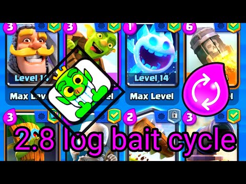 2.8 log bait cycle is back in clash royale