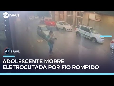 Adolescente morre eletrocutada durante temporal em Goiânia | #SBTBrasil