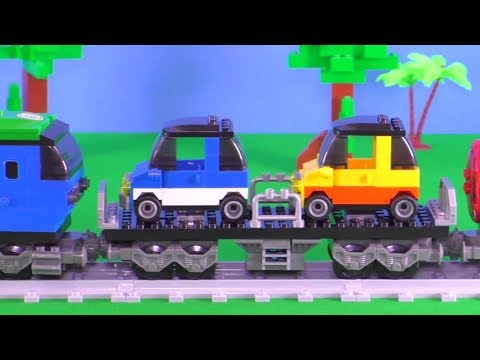 Toy Train and Railway. Parody of Toys Lego and Eggs with Surprises 🔴 🎁 🚆 Video