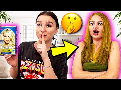 HAARE heimlich bei SCHWESTER Blond färben ! 😳 (Prank läuft schief) - Celina