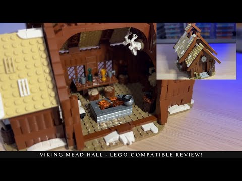 MOC  - Viking Mead Hall from Medieval Brick Review of Alternative Brick Brand _ LEGO Compatible