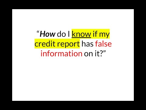 Credit Repair: How do I know if I have errors on my credit report (Inaccurate and Incomplete)