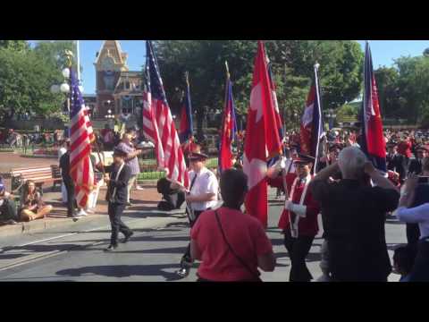 Salvation Army Staff Bands march down Main St. at Disneyland