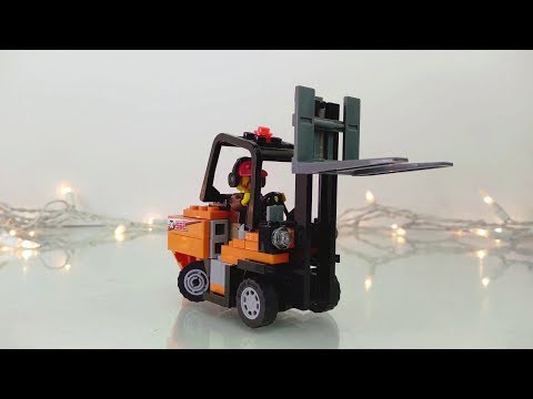 Custom LEGO Forklift W/ Working Steering!