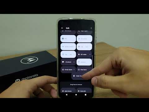 How to add hidden icons to the Moto G50 taskbar