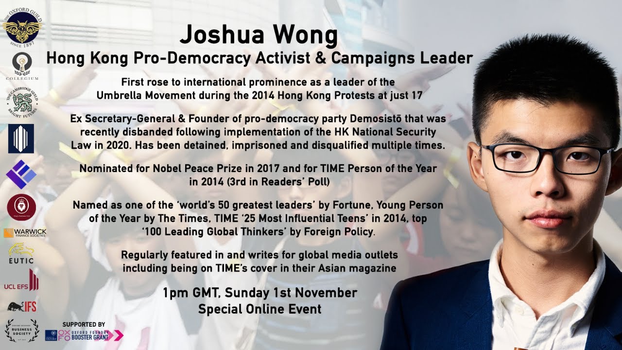 Talk: Joshua Wong, Hong Kong Pro-Democracy Activist ... - YouTube