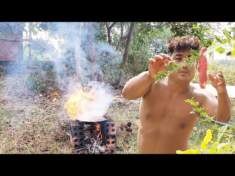 Cooking Pork Eating Delicious| Yummy Cooking BBQ Pork Recipe| Cook Pig Eating my survival