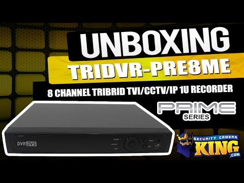 Unboxing - 8 Channel Tribrid TVI/CCTV/IP 1U Recorder - TRIDVR-PRE8ME