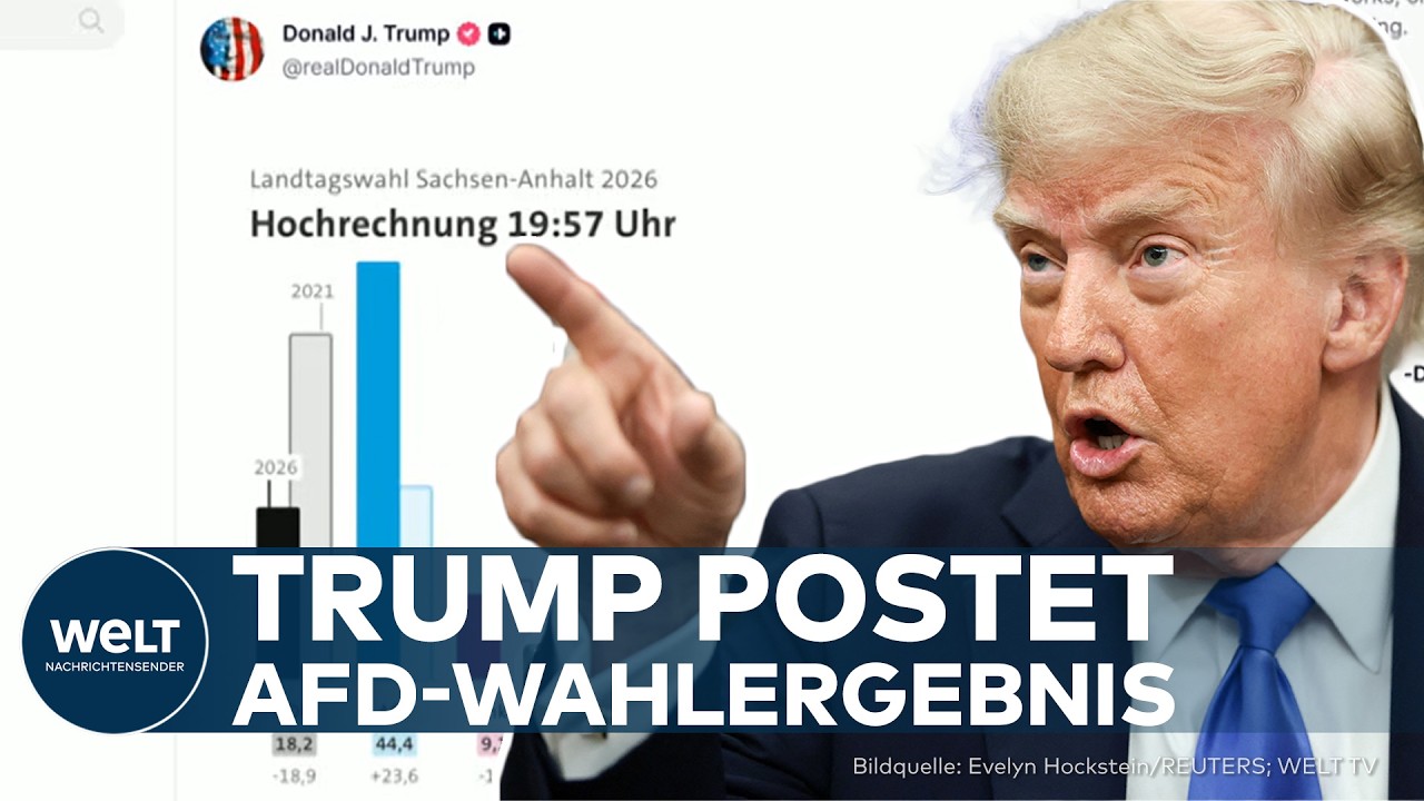 SACHSEN-ANHALT: Das Wahl-Beben erreicht sogar Donald Trump! US-Präsident feiert AfD-Sieg