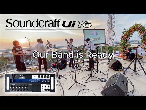 BAND SET UP FOR WEDDING EVENT Soundcraft Ui16 Digital Mixer