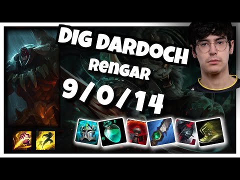 DIG Dardoch Rengar JUNGLE (9/0/14) vs Graves Gameplay Replay - Patch 10.22