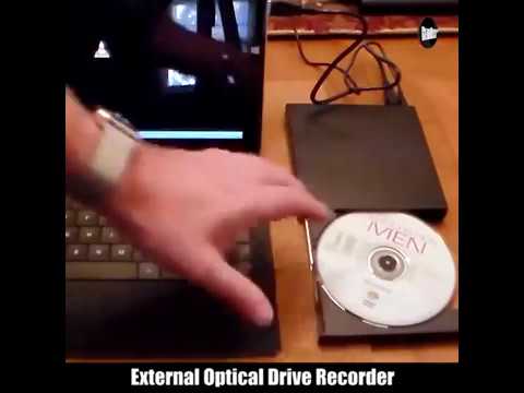 CD / DVD USB Mobile External Optical Drive Recorder for Computer - BLACK