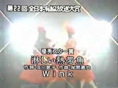 Wink 淋しい熱帯魚 全日本有線放送大賞 優秀スター賞