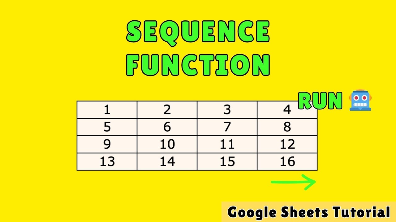 Google Sheets Tutorial - 14 - How to use SEQUENCE functions