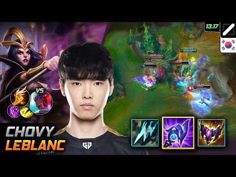 Chovy LeBlanc Mid Build Luden's Tempest Fleet Footwork - LOL KR Challenger Patch 13.17