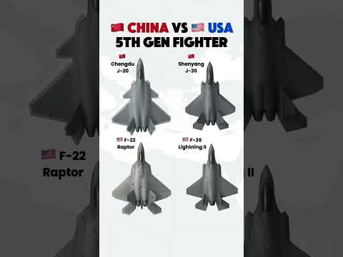 J-20 vs J-35 vs F-22 vs F-35 | China vs USA Stealth Fighters