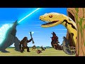 Rescue All Family GODZILLA KONG GODZILLA EARTH From Evolution Of GIANT PYTHON FUNNY CARTOON