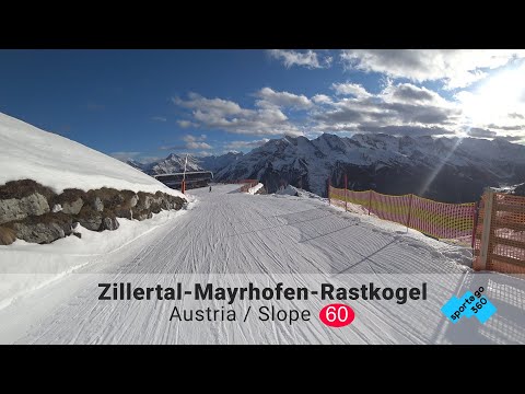 078 Zillertal Mayhrofen Rastkogel – | Ski Slope 60 Review | Blue Horbergjoch