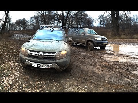 Рено Дастер и УАЗ Патриот в грязи / Renault Duster vs UAZ Patriot offroad 4x4