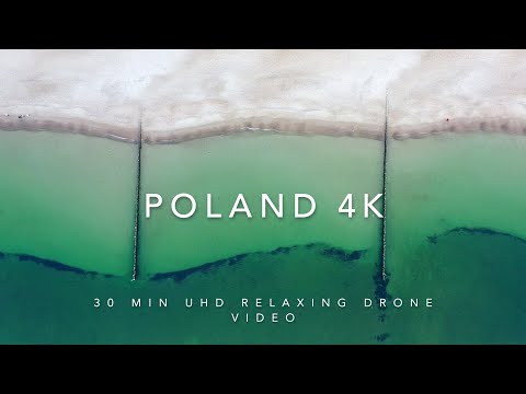 POLAND 4K. Beautiful drone video with soothing music for relaxation and stress relief 4K UHD 30 min.