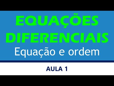 Equações diferenciais e ordem