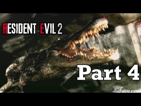 RESIDENT EVIL 2 REMAKE Walkthrough Gameplay Part 4 - GIANT CROCODILE (PlayStation 5)