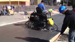 Wagman Poly Pro blades on trowel at World of Concrete 2012 ACI certifi