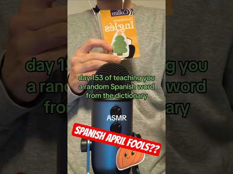 #asmr day 153 of teaching you a random Spanish word from the dictionary #asmrcommunity #asmrspanish