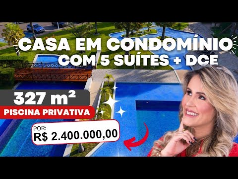 CASA ESPETACULAR COM 5 SUÍTES + DCE E PISCINA PRIVATIVA! | CÓD. 858