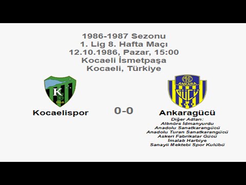 Kocaelispor 0-0 Ankaragücü [HD] 12.10.1986 - 1986-1987 Turkish 1st League Matchday 8