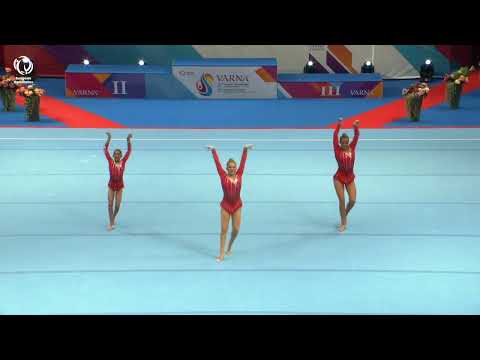 Ruby Bray, Abi Read & Emma Farraj (GBR) - 2023 ACRO European Champions, Junior Women’s Group Dynamic