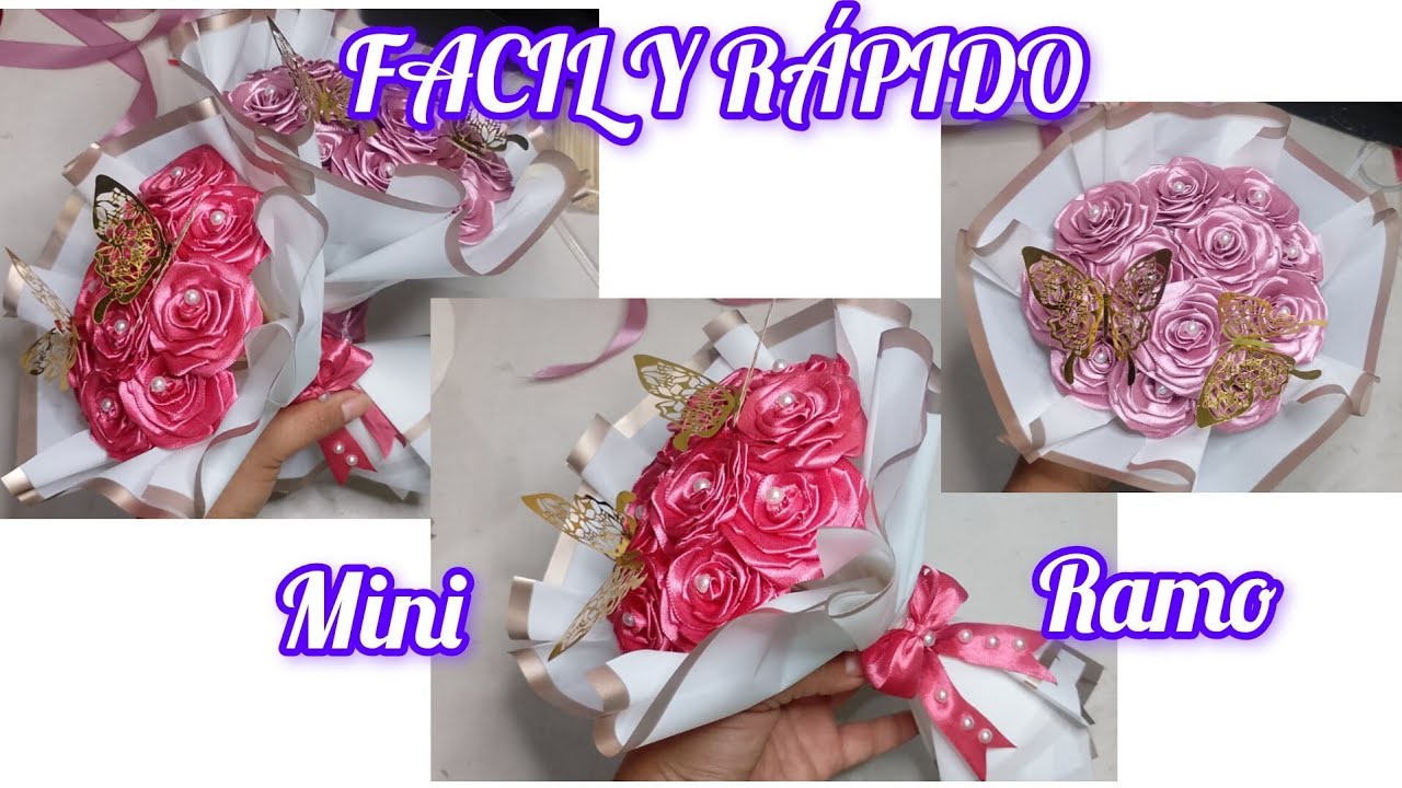 🌹FÁCIL Y RÁPIDO🌹MINI RAMO#rosas #rosasdeliston#rosaseternas #manualidades #diy #tutorial #pasoapaso