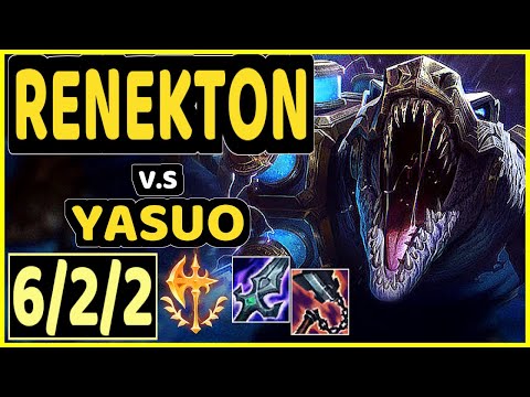 ELYOYA (RENEKTON) vs YASUO - 6/2/2 KDA TOP CHALLENGER GAMEPLAY - EUW