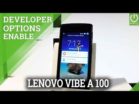 Activate Developer Options LENOVO Vibe A - Allow USB Debugging