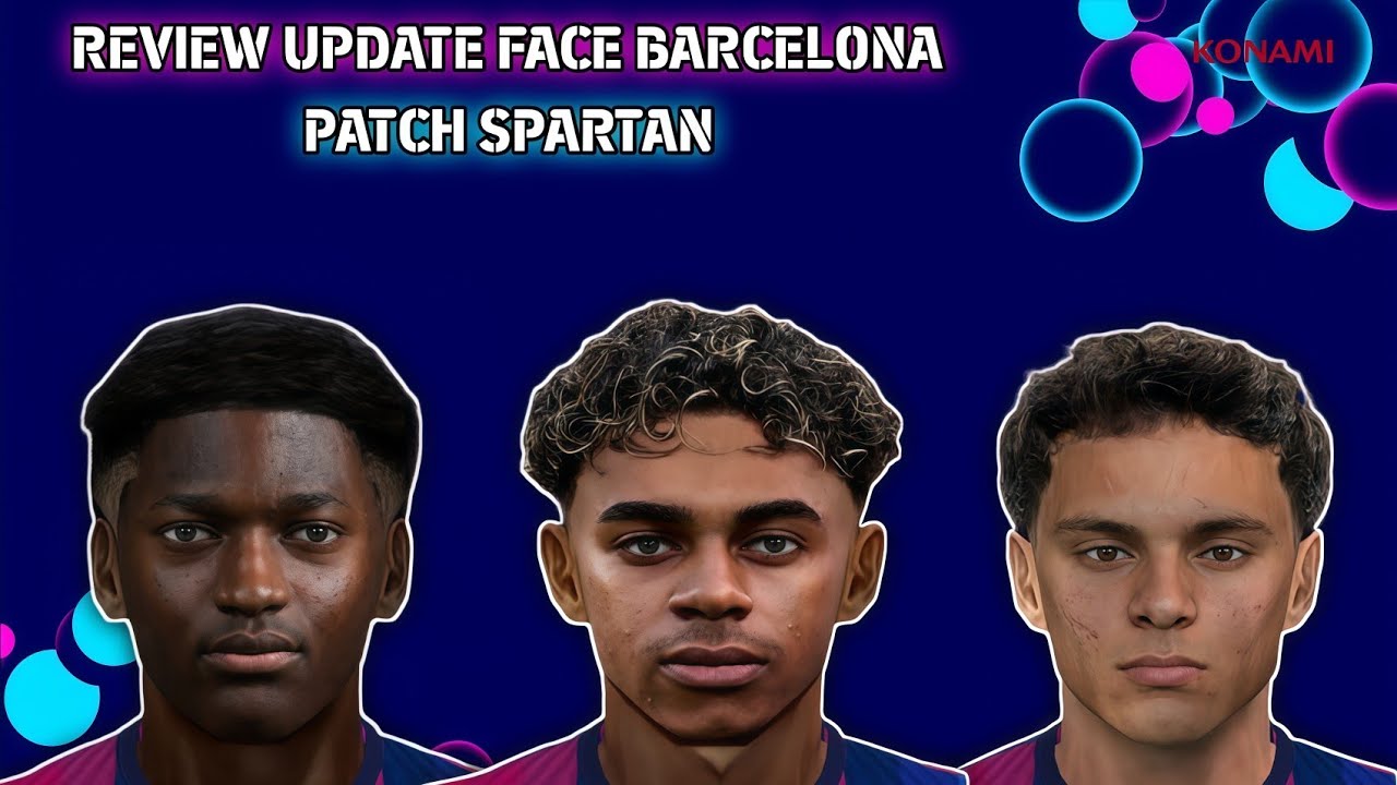 REVIEW UPDATE FACE BARCELONA PLAYERS EFOOTBALL PPSSPP BY SPARTAN