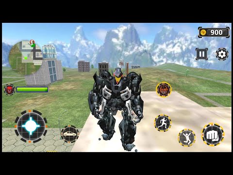 Flying Grand Police Car Transform Robot Games - Android Gameplay Part 2