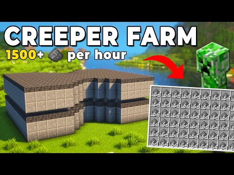 Minecraft: EASY Creeper Farm - 1500+ Gunpowder Per Hour! [1.21]