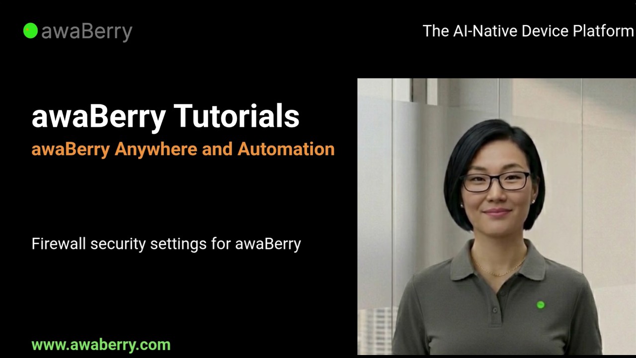 Firewall security settings for awaBerry