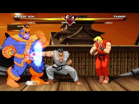 MASTER RYU & MASTER KEN vs THANOS - Exciting High Level Fight!
