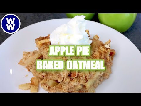 EASY Skinny Apple Pie Baked Oatmeal🍏🍎 Fall WW Breakfast Meal Prep/Weight Watchers Breakfast Recipe🍁🍂