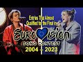Entries That Almost Qualified for the Final in Eurovision Song Contest (2004-2023)