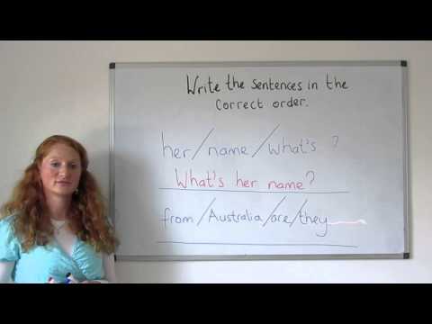Write the sentences in the correct order