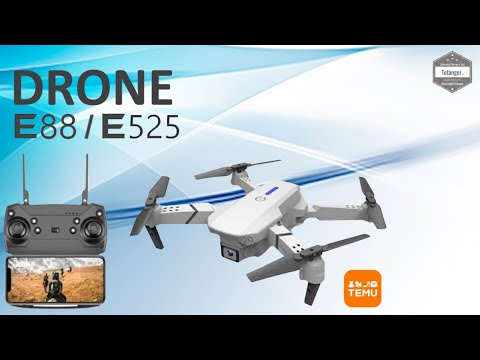 E88 Quadcopter - E88 Drone with 720P FPV camera - RC FPV App - TEMU - Unboxing