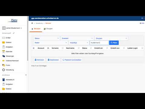 IServ GGS Sandesneben Tutorial – Passwörter der Schülerinnen und Schüler zurücksetzen