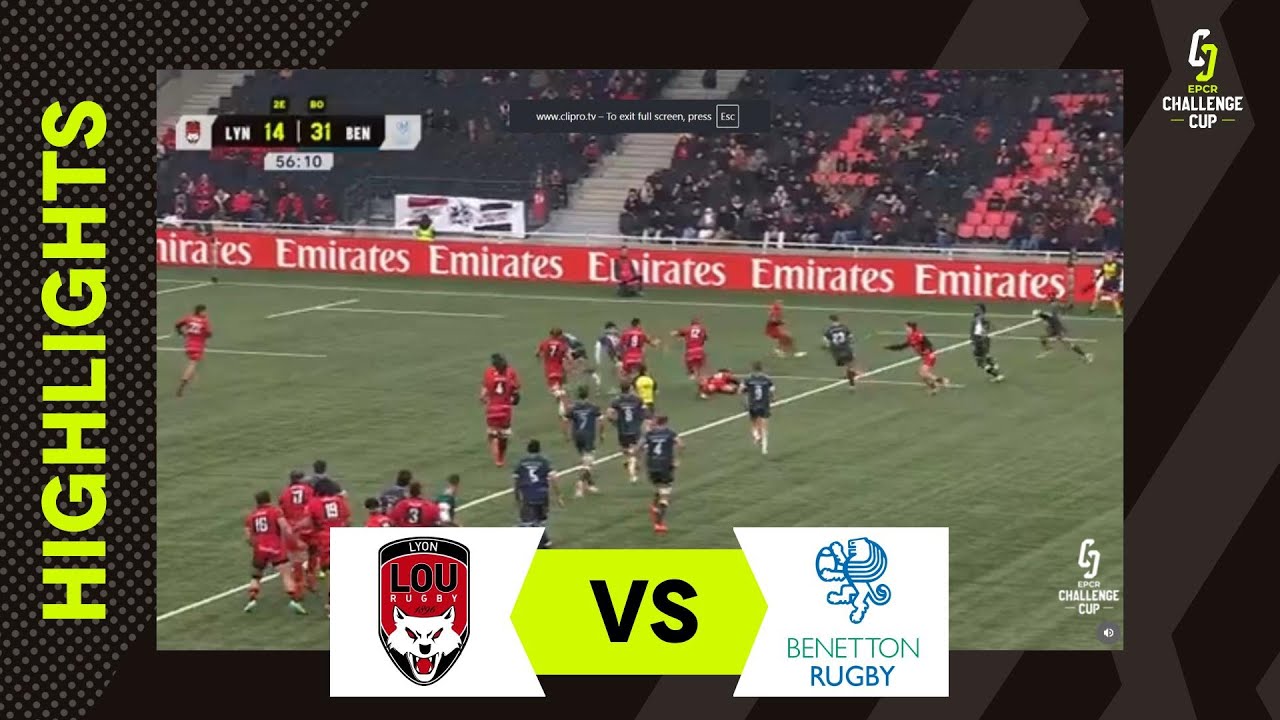 Extended Highlights - Lyon Olympique Universitaire v Benetton Rugby | EPCR Challenge Cup 2025/26