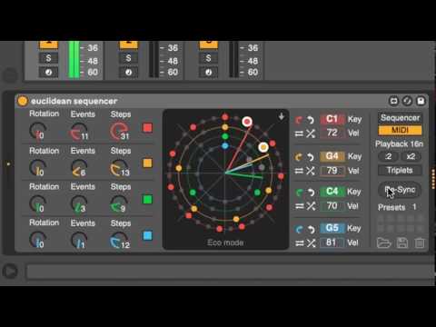 Euclidean sequencer for max for live