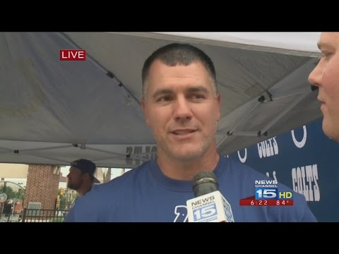 Adam Vinatieri live on WANE-TV 6 p.m. newscast with Glenn Marini on 6/11/15.