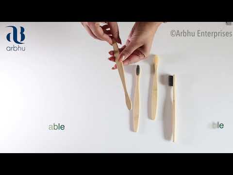 Eco-Friendly C-Curve Children Bamboo Toothbrush 145 Mm